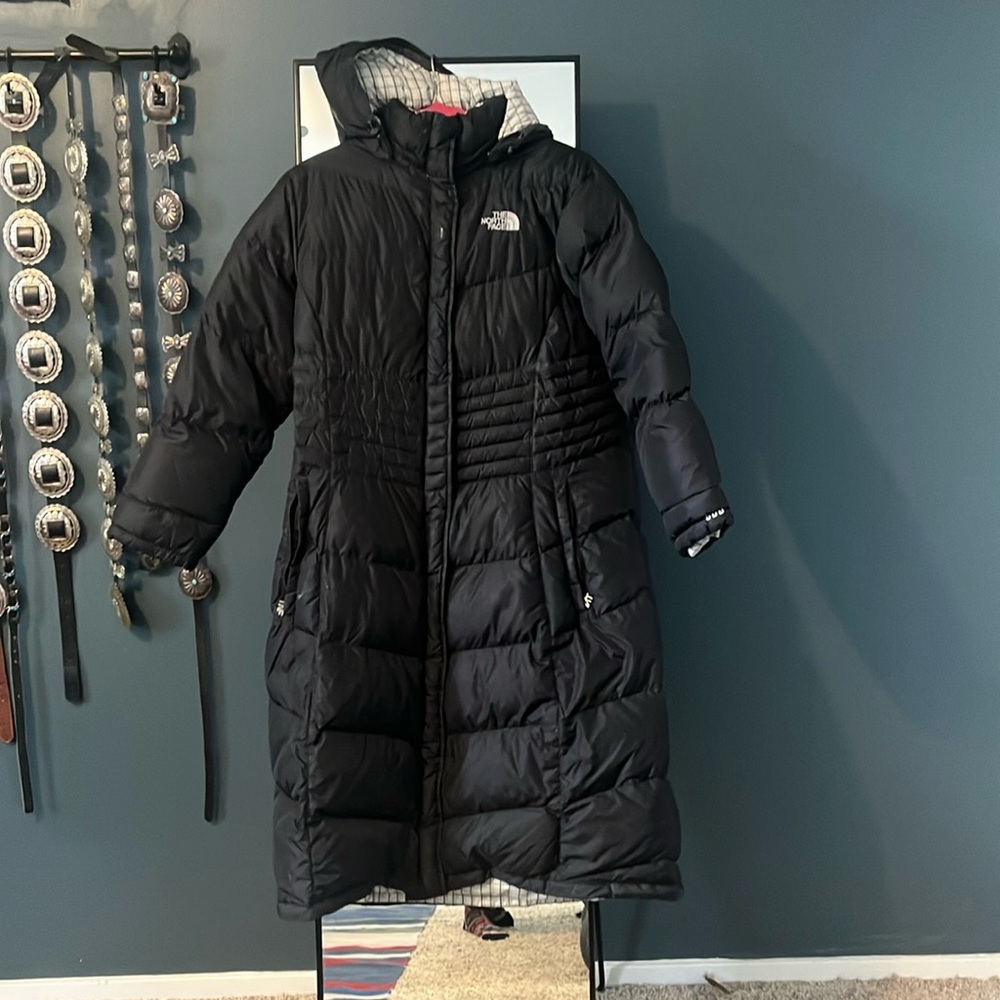 North face long puffy coat.